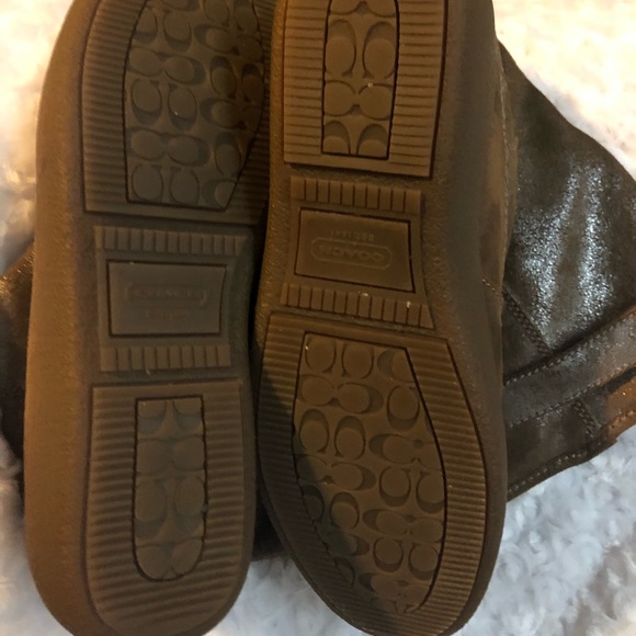 COACH Tanesha mid calf metallic fur winter boots - Picture 5 of 8